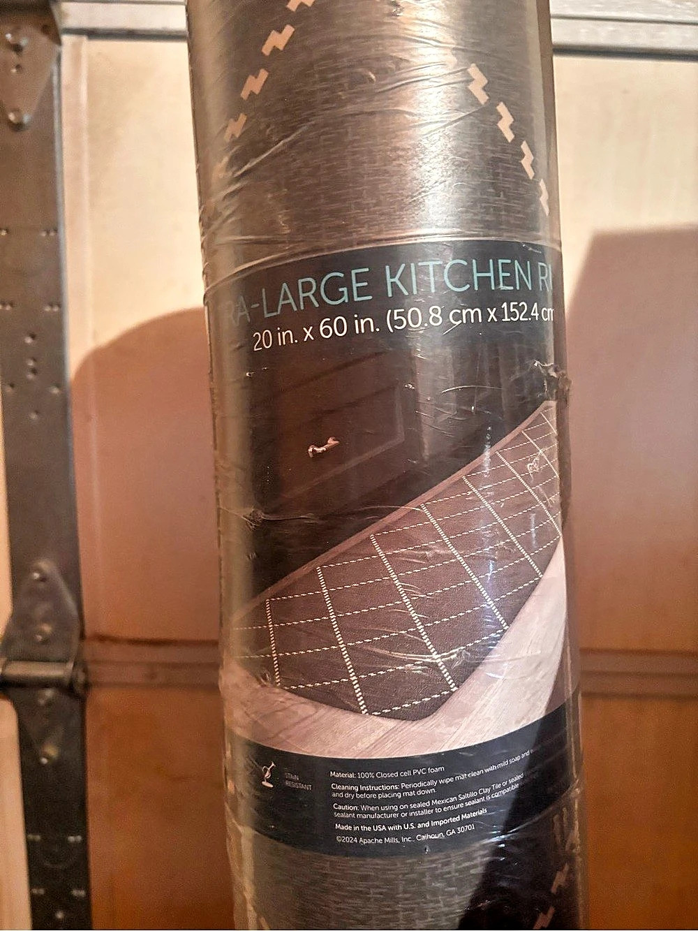 Large Kitchen Runner Geometric Black & White NWT